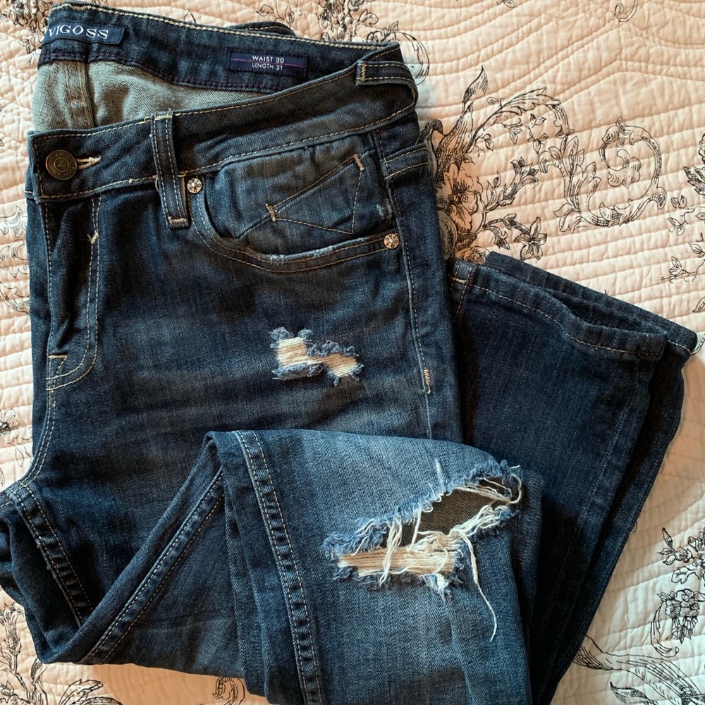 Distressed denim